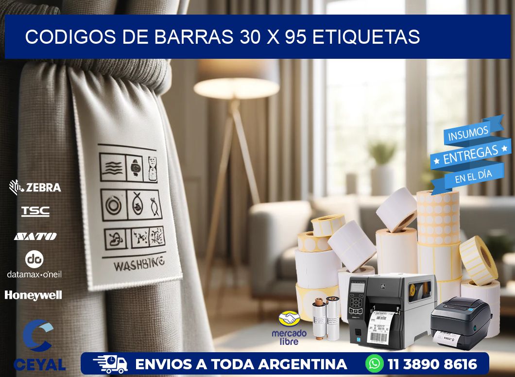 codigos de barras 30 x 95 etiquetas