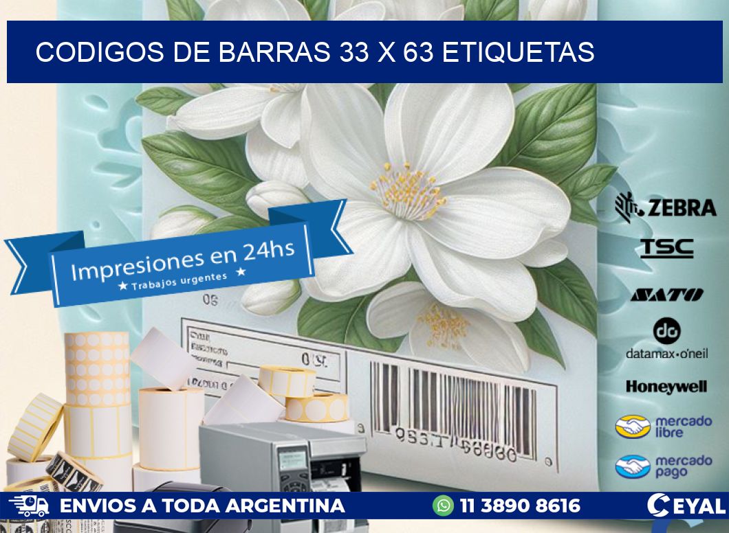 codigos de barras 33 x 63 etiquetas