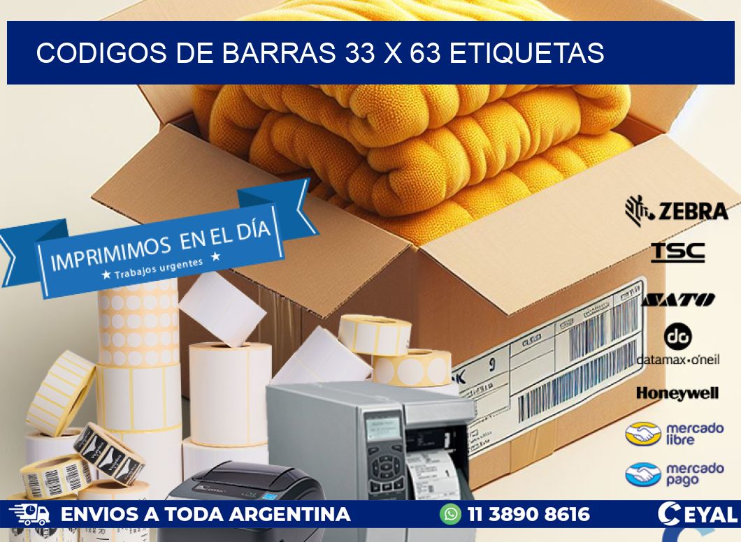 codigos de barras 33 x 63 etiquetas
