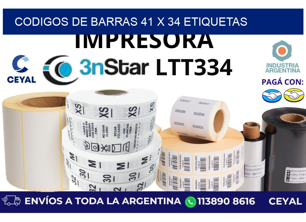 codigos de barras 41 x 34 etiquetas