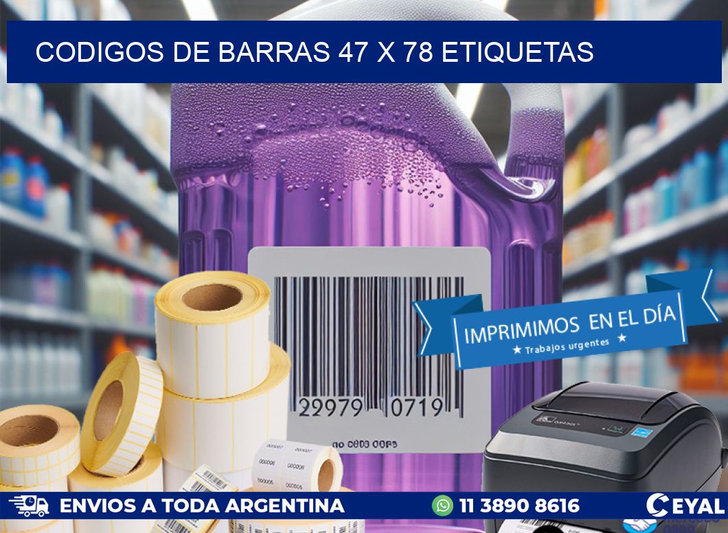 codigos de barras 47 x 78 etiquetas