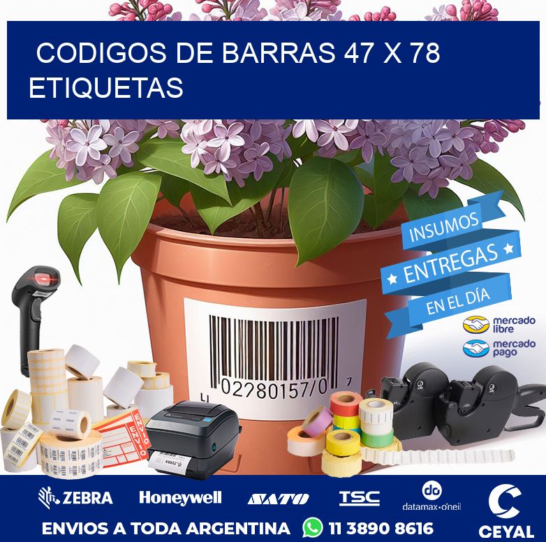 codigos de barras 47 x 78 etiquetas