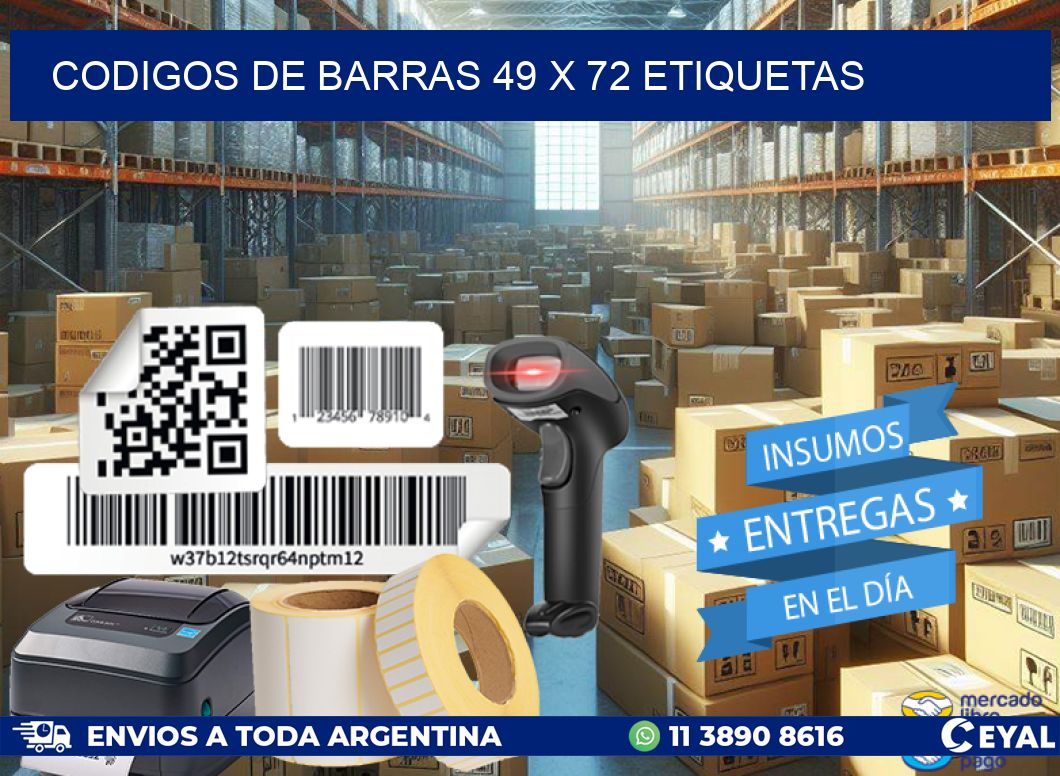 codigos de barras 49 x 72 etiquetas