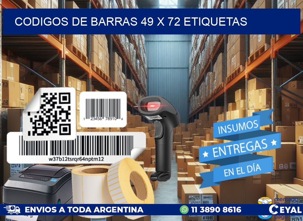 codigos de barras 49 x 72 etiquetas