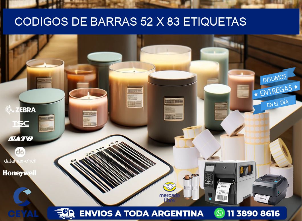 codigos de barras 52 x 83 etiquetas
