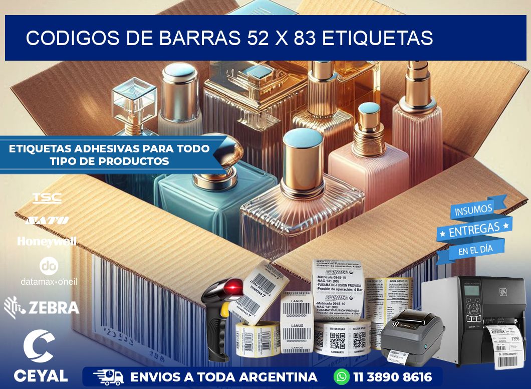 codigos de barras 52 x 83 etiquetas