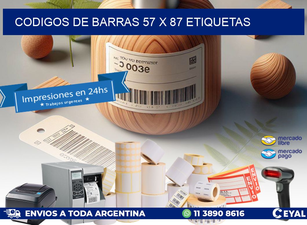 codigos de barras 57 x 87 etiquetas