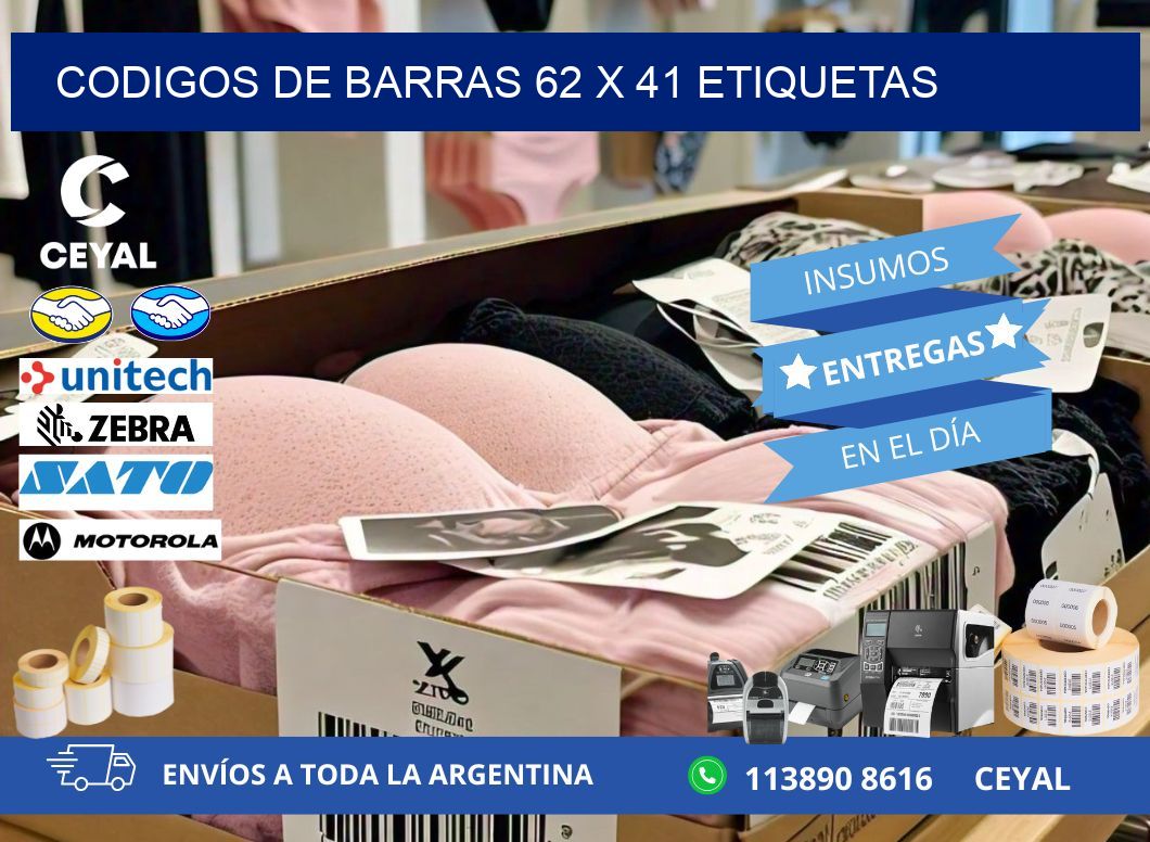 codigos de barras 62 x 41 etiquetas