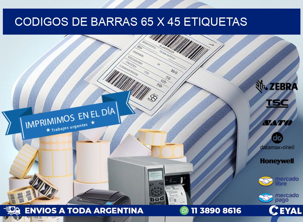 codigos de barras 65 x 45 etiquetas
