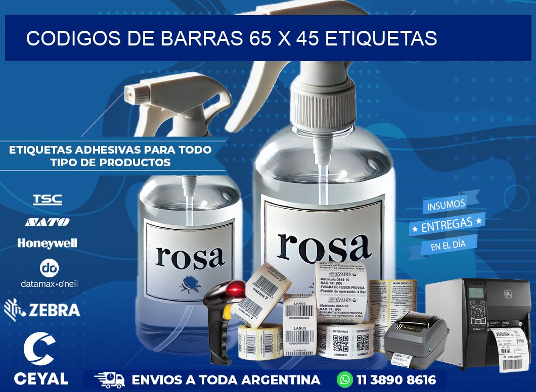 codigos de barras 65 x 45 etiquetas