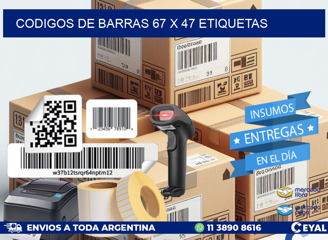 codigos de barras 67 x 47 etiquetas