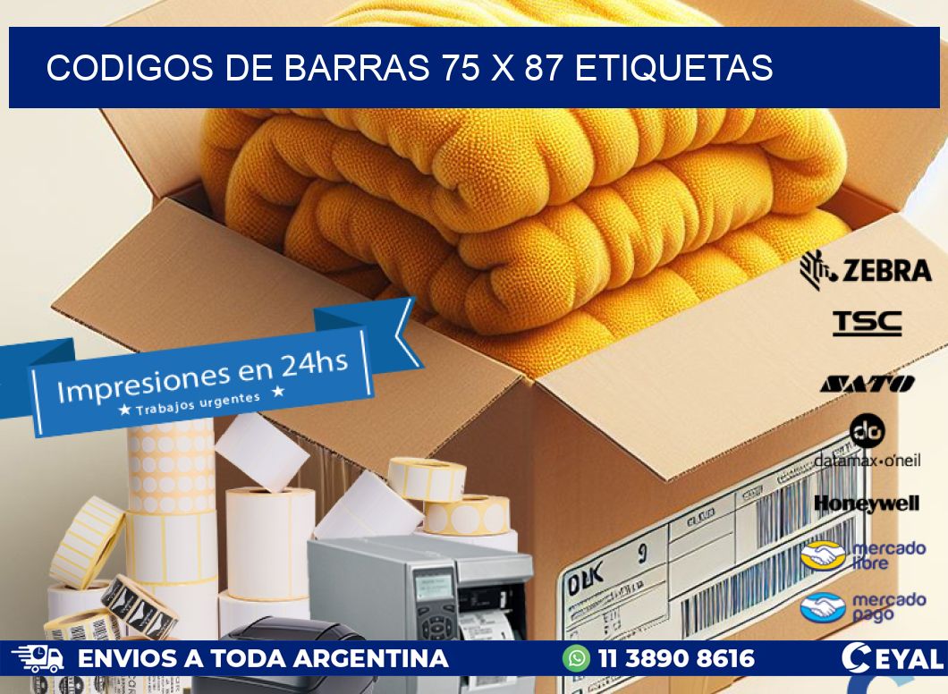 codigos de barras 75 x 87 etiquetas