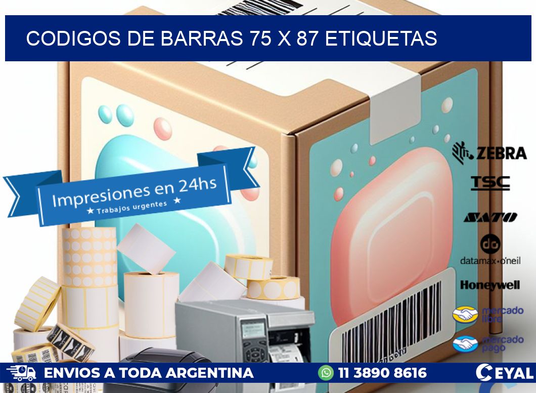 codigos de barras 75 x 87 etiquetas