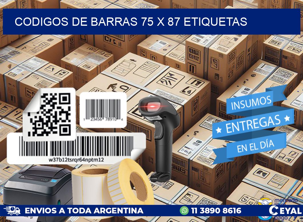 codigos de barras 75 x 87 etiquetas