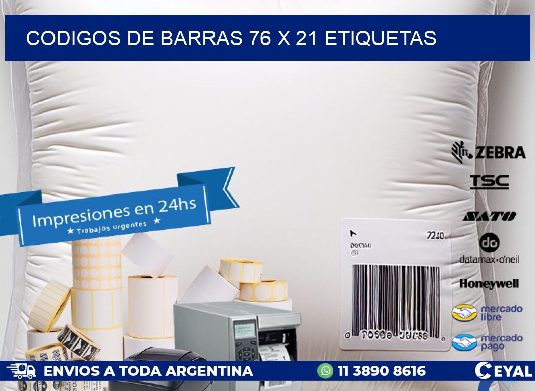 codigos de barras 76 x 21 etiquetas