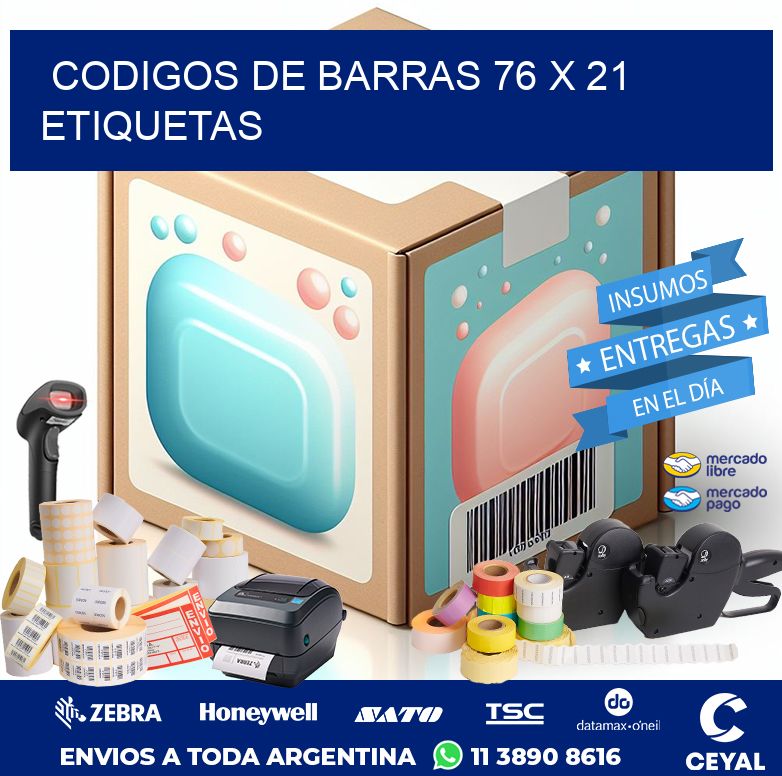 codigos de barras 76 x 21 etiquetas
