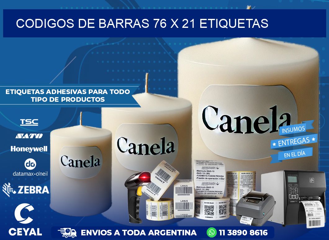 codigos de barras 76 x 21 etiquetas