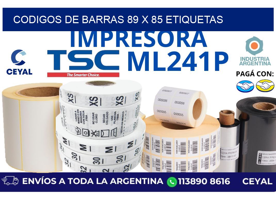 codigos de barras 89 x 85 etiquetas