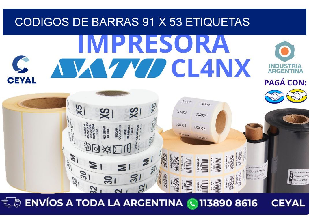 codigos de barras 91 x 53 etiquetas