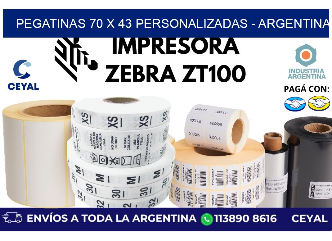 pegatinas 70 x 43 personalizadas - Argentina