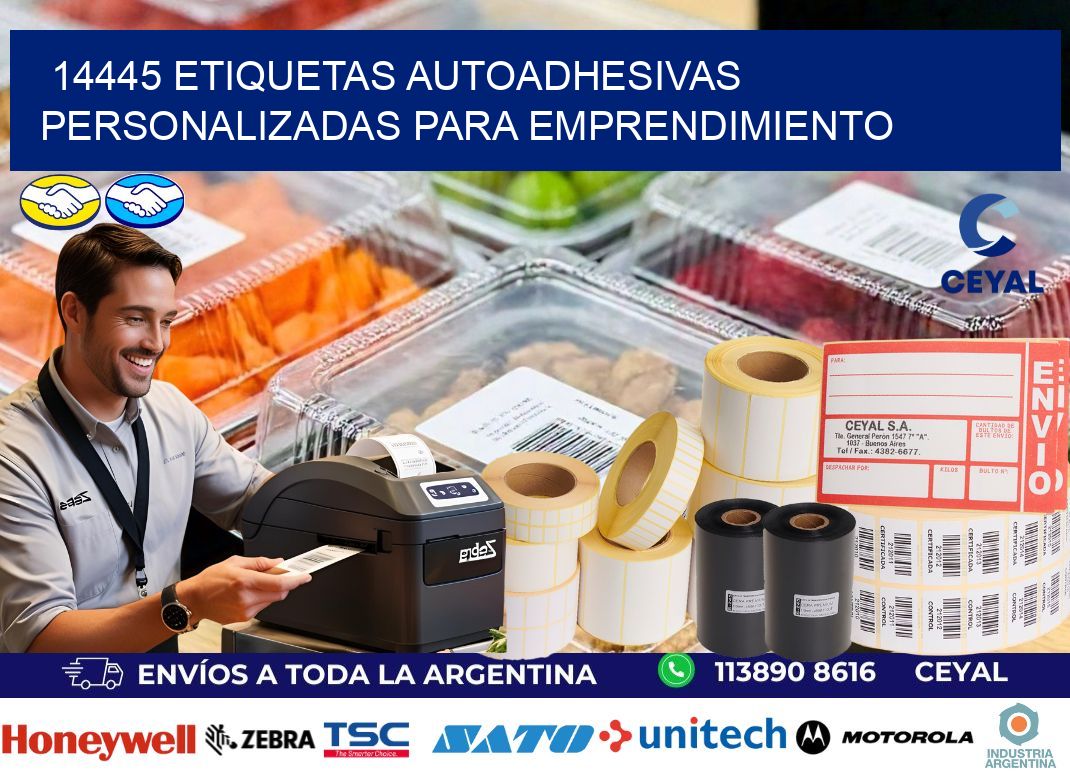 14445 etiquetas autoadhesivas personalizadas para emprendimiento