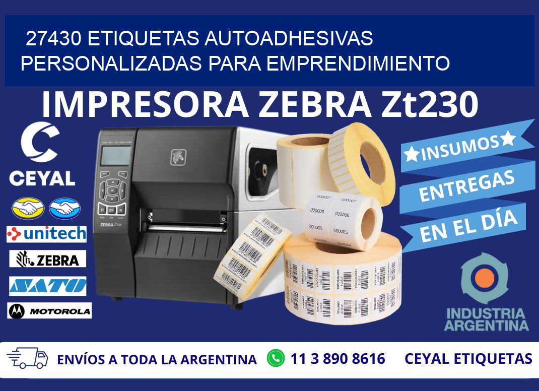 27430 etiquetas autoadhesivas personalizadas para emprendimiento