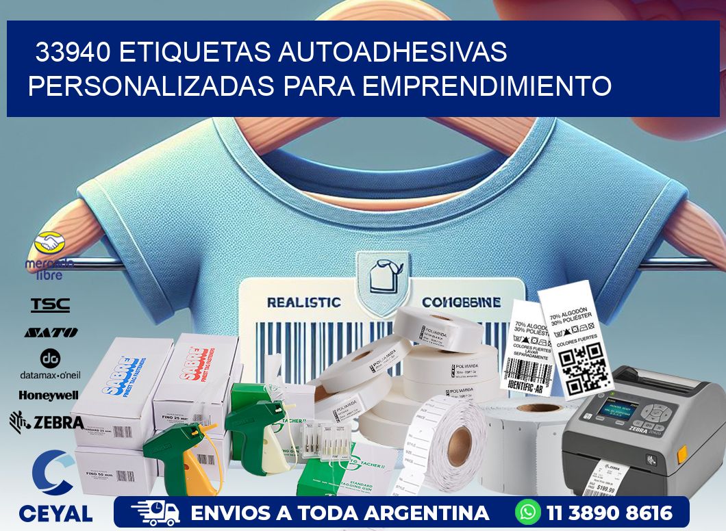 33940 etiquetas autoadhesivas personalizadas para emprendimiento