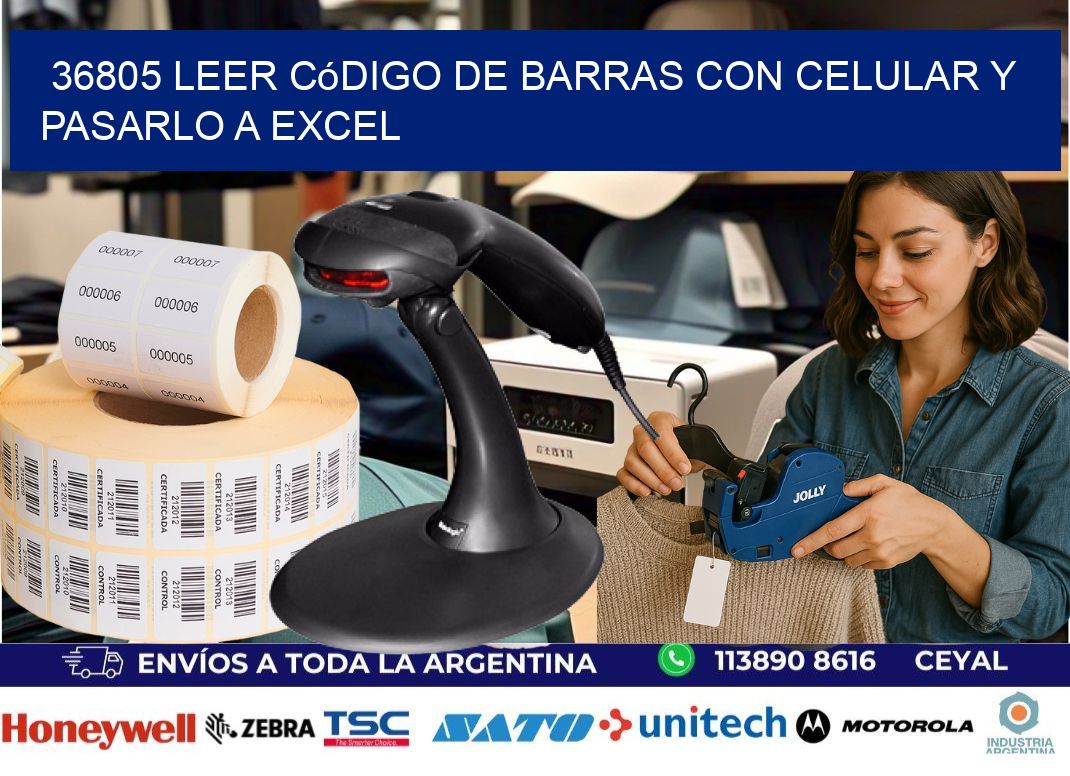 36805 Leer código de barras con celular y pasarlo a Excel