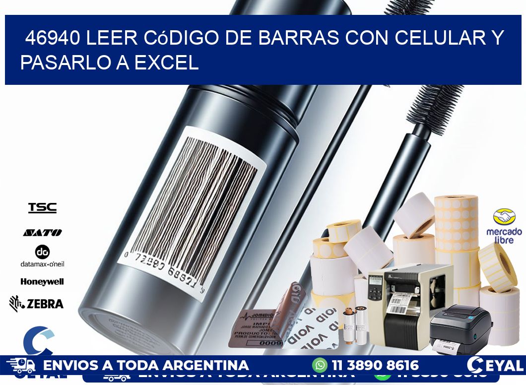 46940 Leer código de barras con celular y pasarlo a Excel