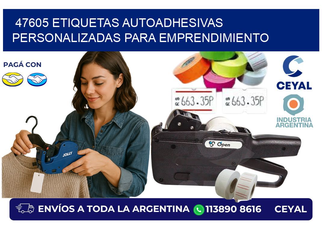 47605 etiquetas autoadhesivas personalizadas para emprendimiento