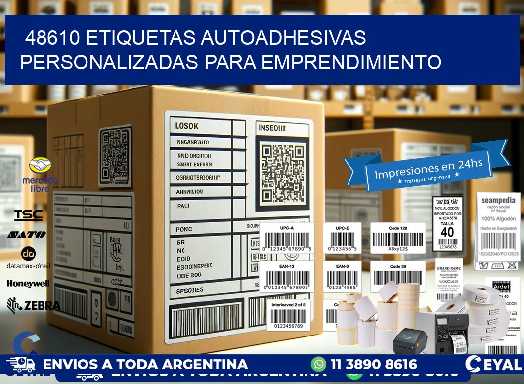 48610 etiquetas autoadhesivas personalizadas para emprendimiento