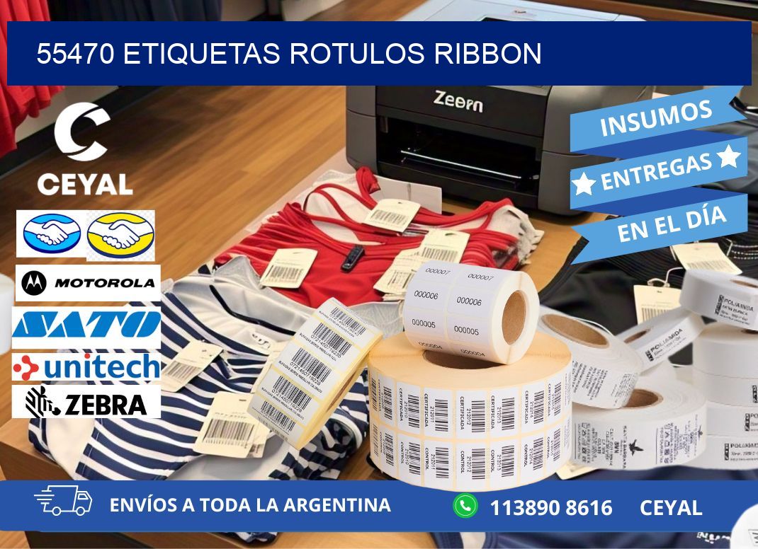 55470 Etiquetas rotulos ribbon