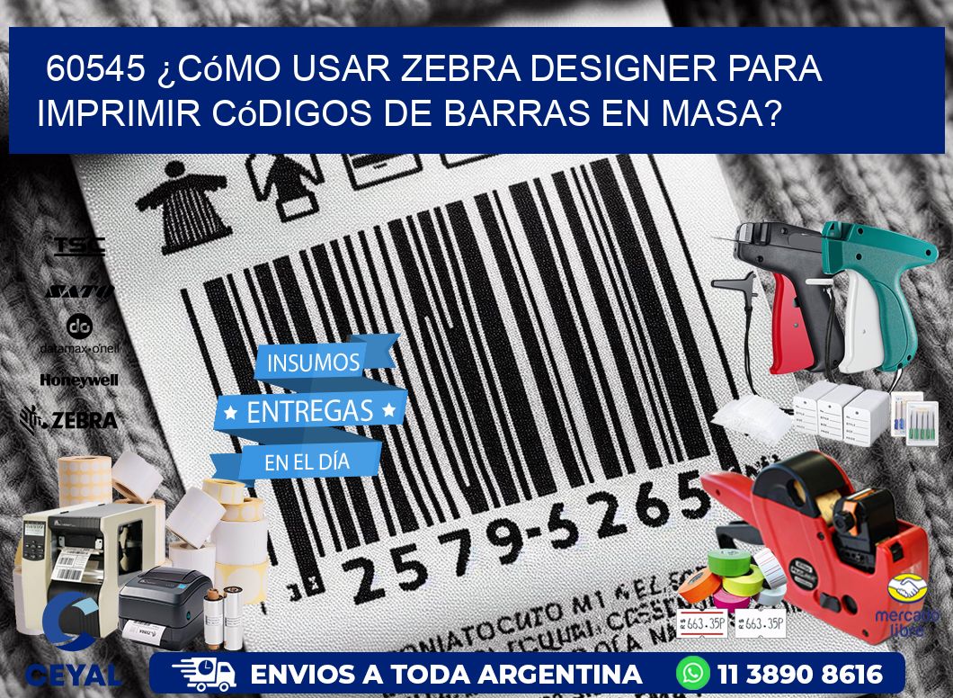 60545 ¿Cómo usar Zebra Designer para imprimir códigos de barras en masa?