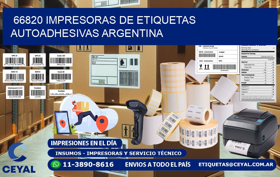 66820 Impresoras de etiquetas autoadhesivas argentina