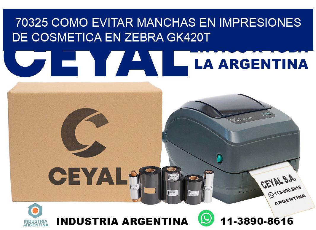 70325 como evitar manchas en impresiones de cosmetica en zebra gk420t
