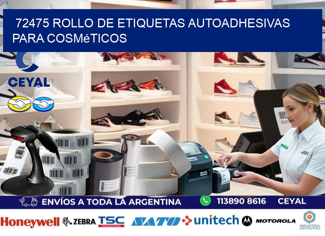 72475 rollo de etiquetas autoadhesivas para cosméticos