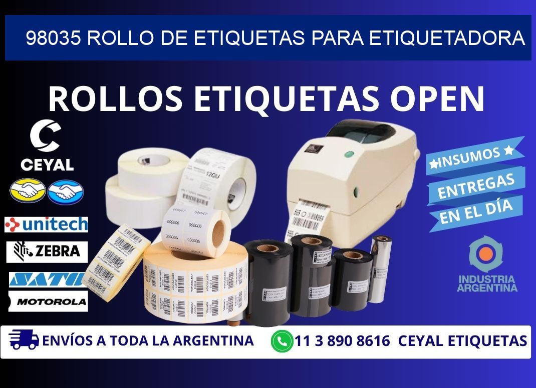 98035 rollo de etiquetas para etiquetadora