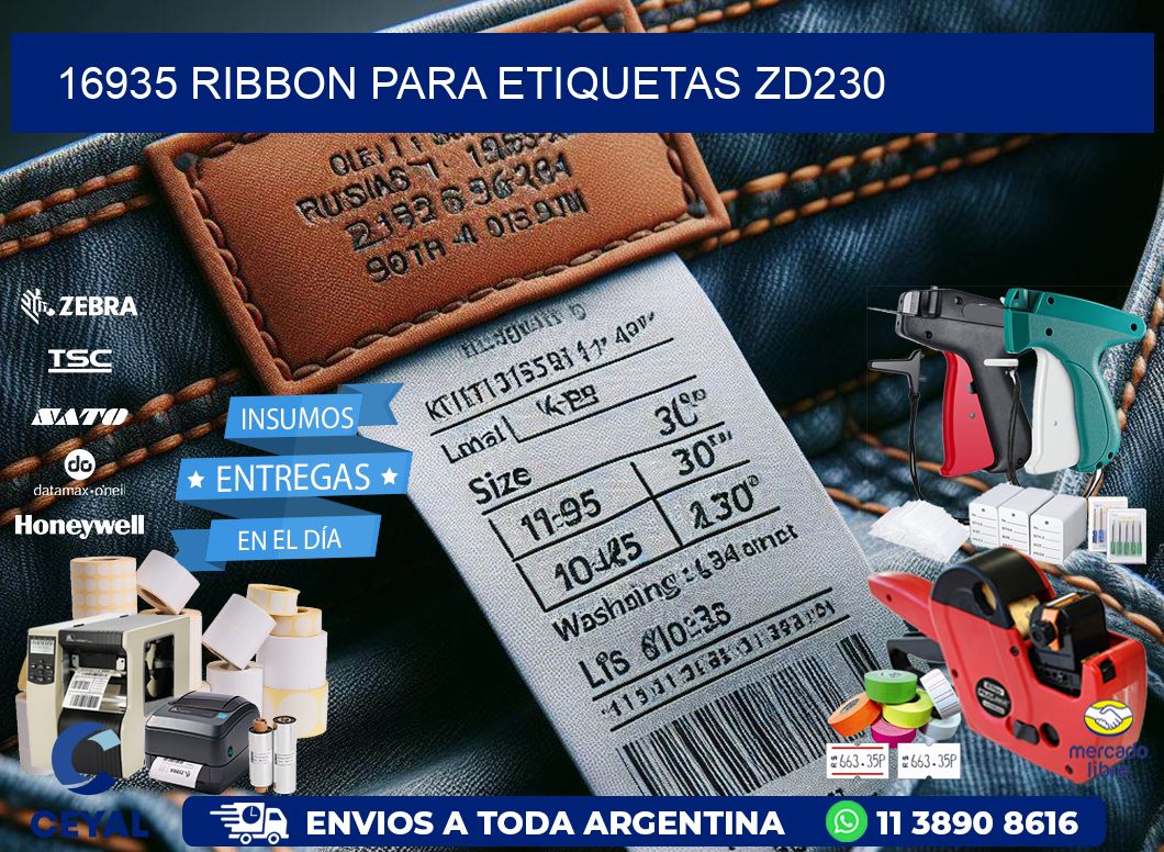 16935 ribbon para etiquetas zd230