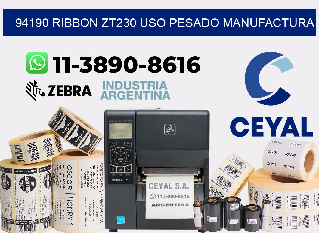 94190 ribbon zt230 uso pesado manufactura